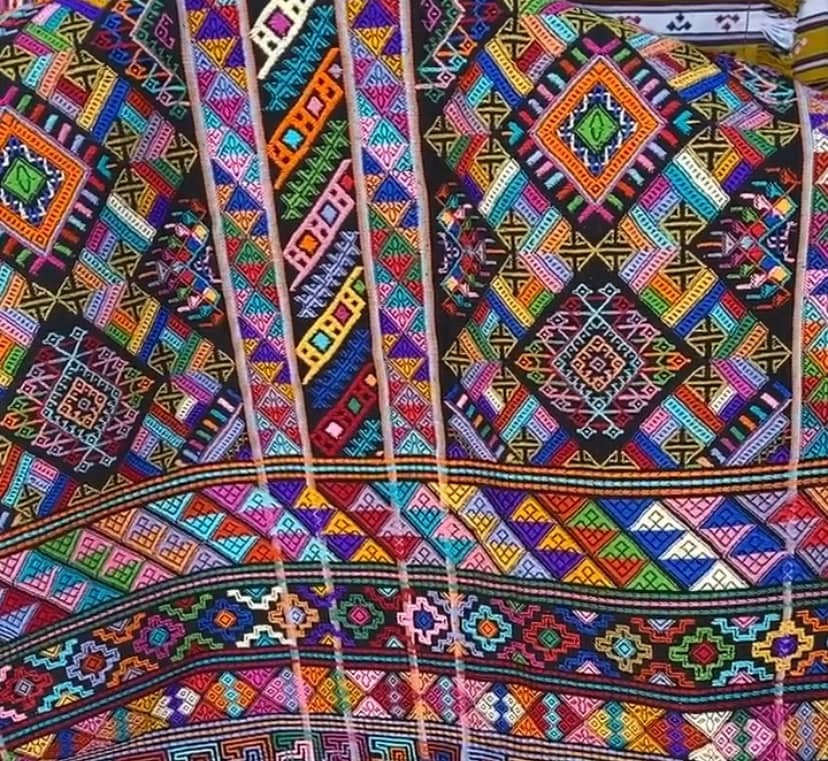 Intricate multicoloured Kishuthara weaving from Lhuentse